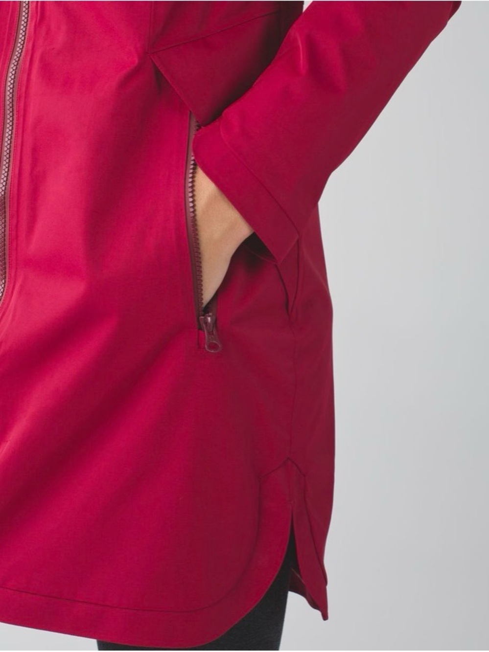 Lululemon Definitely Raining Jacket Cranberry - Picture 2 of 12